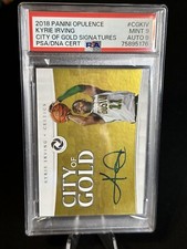 2018-19 Panini Opulence Kyrie Irving City of Gold Signatures 17/25 PSA 9 *POP 1*