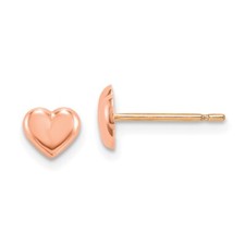 Real 14kt Madi K Rose Gold Heart Post Earrings