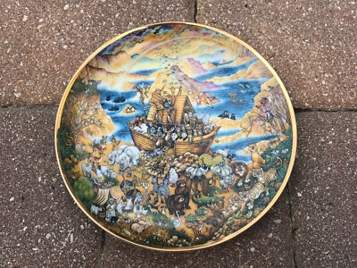 Franklin Mint Two By Two Noah's Ark Limited Edition Collector's Plate 1991 WOW!!