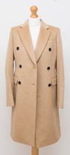 Camel Light Brown Wool Double Breasted Coat Size 8 Uk Bnwt Hobbs