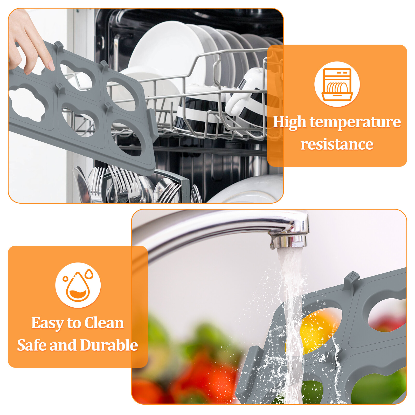 7Pcs Griddle Egg Ring Tray NonStick Egg Ring Molds Detachable Round