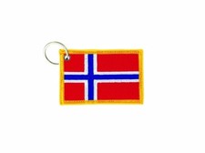 portachiavi bandiera ricamato ricamo patch uomo donna toppe toppa norvegia