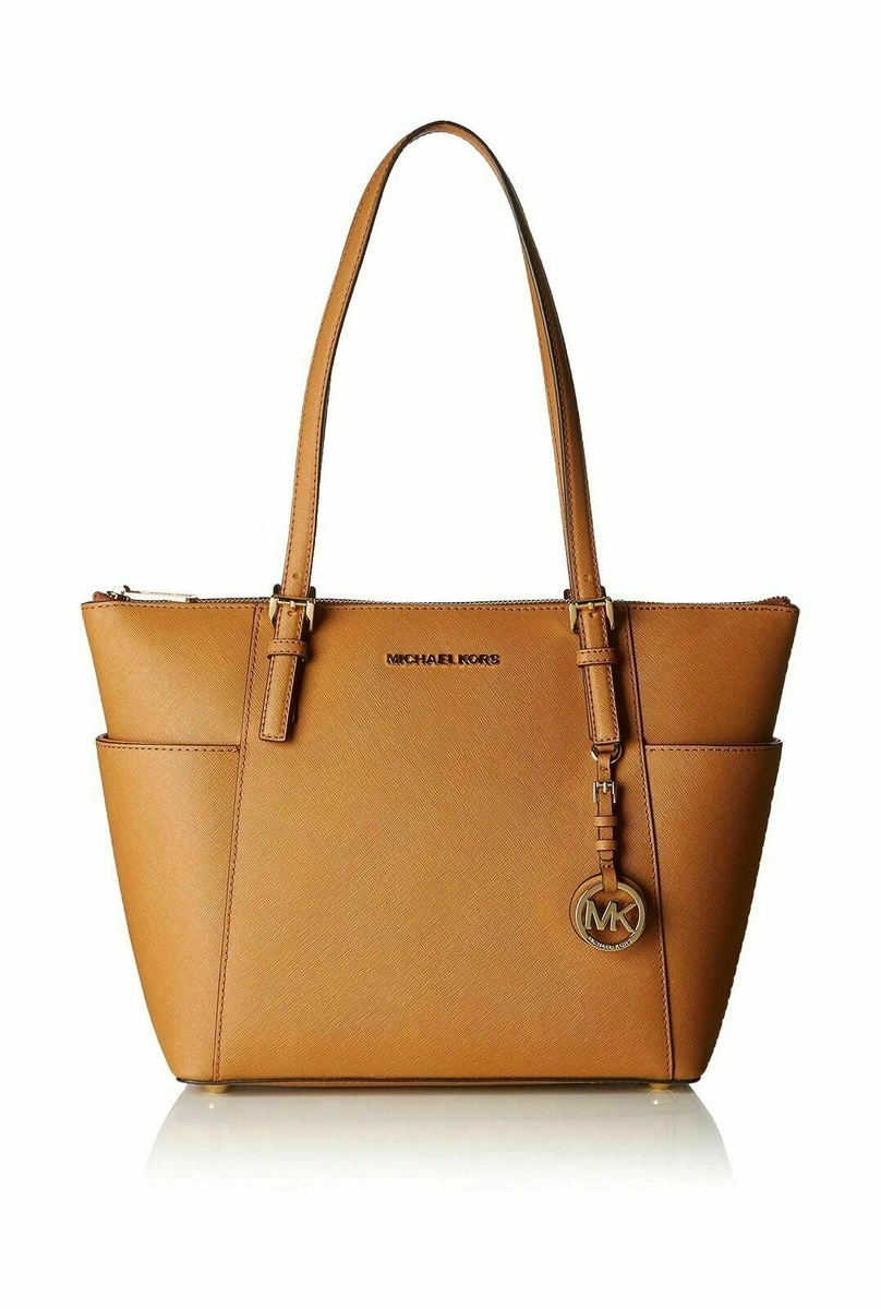 Michael Kors Women Jet Set Item Tote Brown Acorn Gold 383398 eBay