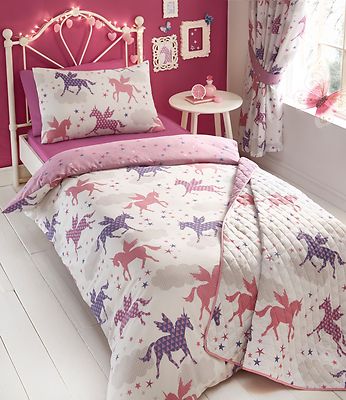 unicorn bedding purple