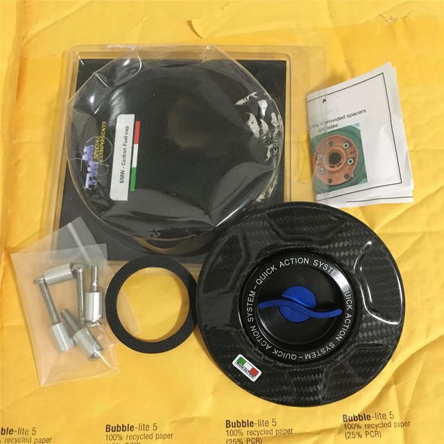TWM QUICK ACTION CARBON FIBER GAS FUEL CAP BMW HP4 S1000RR S1000R TBMWF