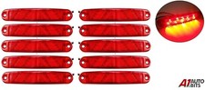 10x 12V 24V 10 LED Red Side Rear Tail Marker Lights Trailer Truck Lorry