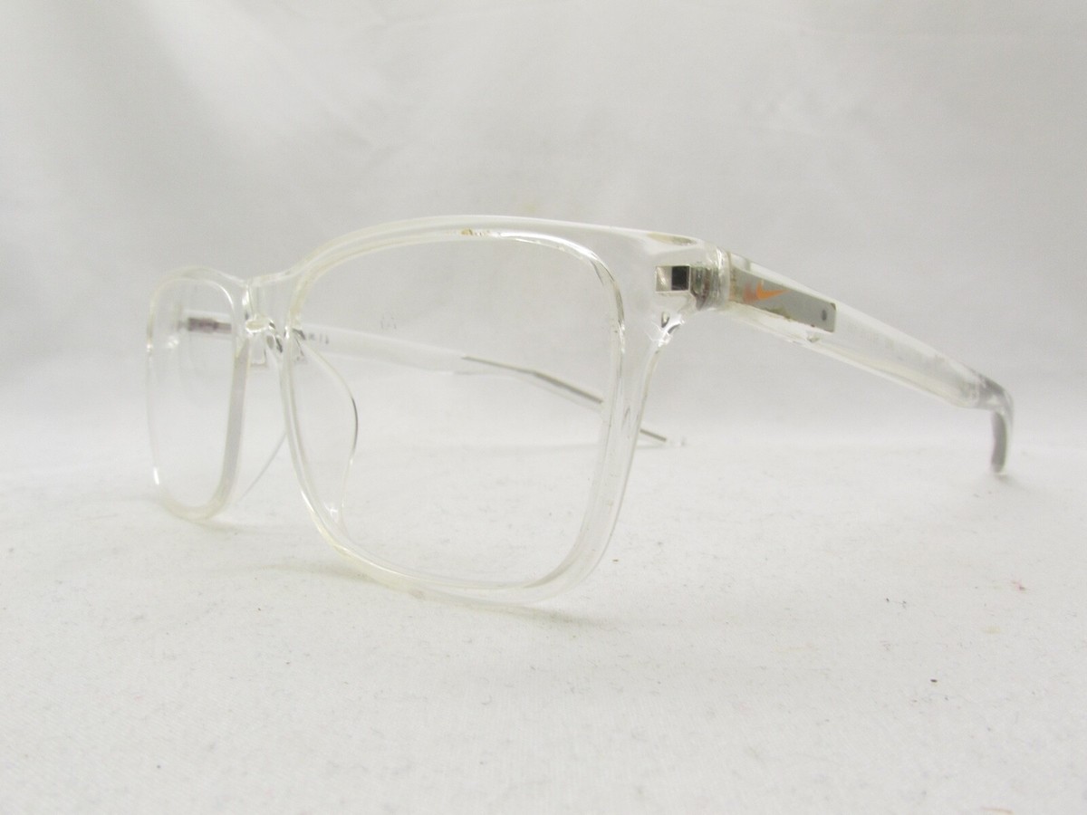 NIKE CLEAR HORN RIM SPORTS WRAP 960 EYEGLASSES FRAMES 52-15