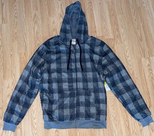 Fleece Hooded Jacket Men s Gray Size Medium NWT