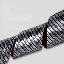 1m Car Sticker Carbon Fiber Rubber DIY Door Sill Protector Anti Scratch Strip