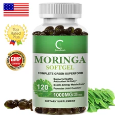 Moringa Oleifera Leaf Organic Extract 1,00mg Strength Antioxidant 120 Capsules