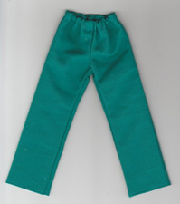 Homemade Doll Clothes-Solid Green Elastic Waist Pants fits Ken Doll P8