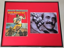 Rocky Bleier Signed Framed 16x20 SI Cover Display JSA Steelers