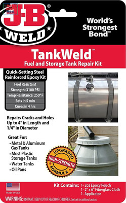 2110 Metal Fuel Tank Repair Kit, Gray