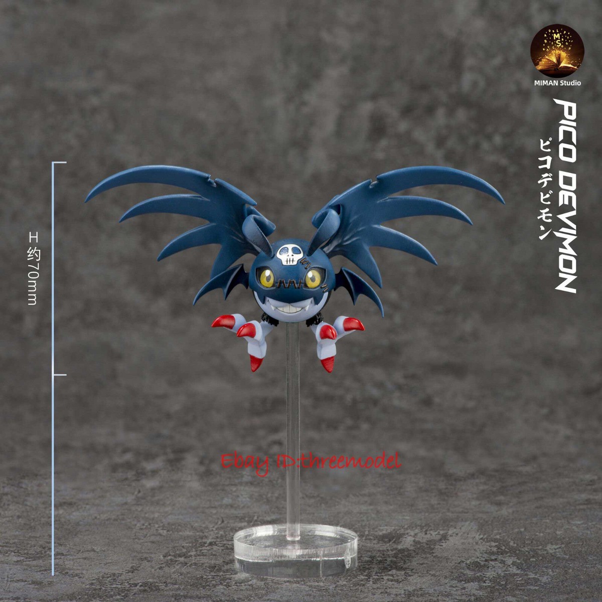 MIMAN Studio Digimon Pico Devimon 2.7inch Resin Model Statue In
