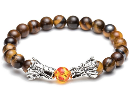 Bracelet Pierres Naturelles Agate Mousse Et œil De Tigre – Sur Mesure – Fait Main