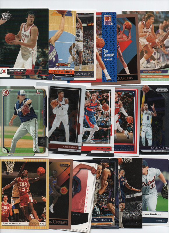 UTAH UTES 50 CARD BASEBALL BASKETBALL LOT UPSHAW, WAGNER, CHAMBERS, KUZMA...