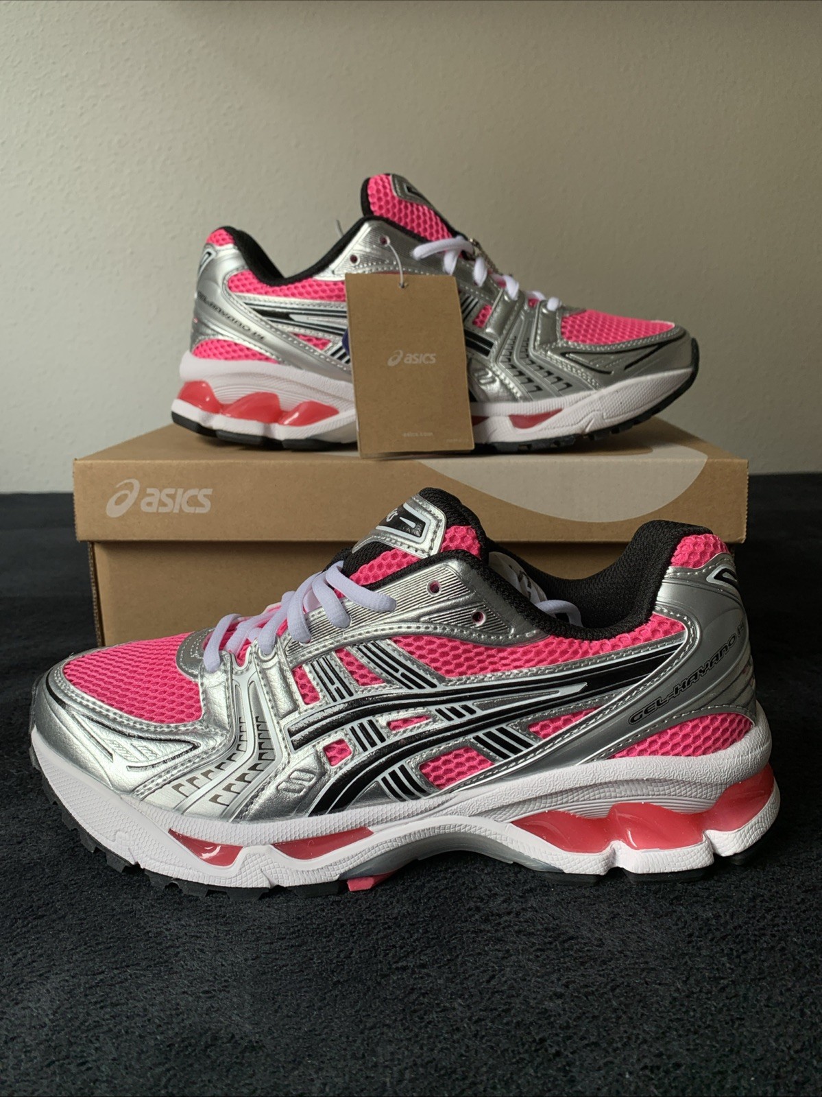 asics gel-kayano 14 Fucsia / Silver / Black Talla Size 42 - 26,5 cm