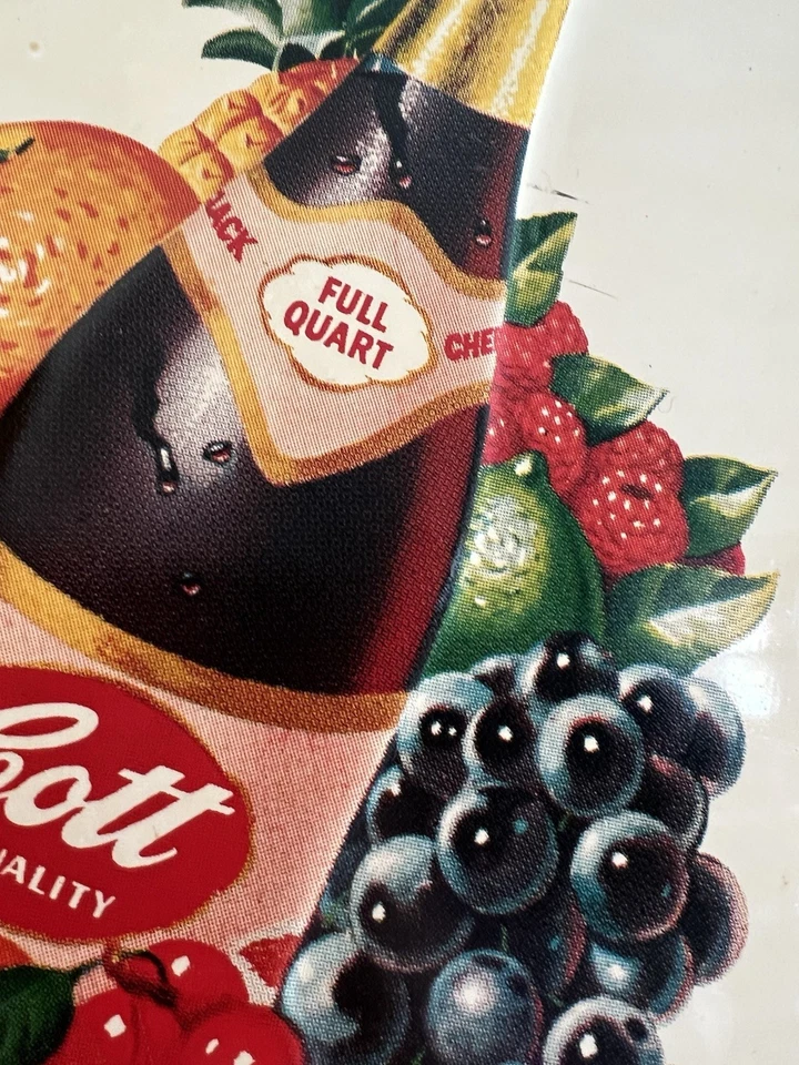 Vintage Original COTT Soda Tin Metal Advertising Sign Vibrant Excellent Cond - Image 4 of 4