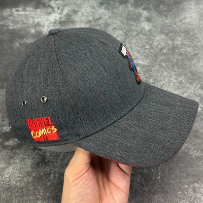 TOTO Baseball Spider-Man Adjustable Comic Patch Red Trim Grey Red Cap