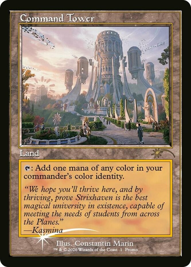 Light Play x 1 Command Tower (1) - Foil - Retro Frame - Media Promo WotC Shootin