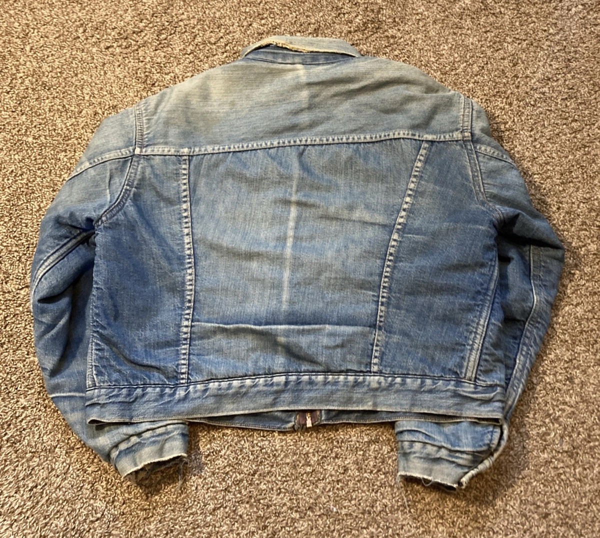 Vintage 60s 70s Montgomery Ward 101 Blanket Lined Denim Jacket