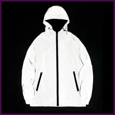 NEW SIZE Night Reflective Jackets Double Fabric Windbreaker Hooded Jacket Men