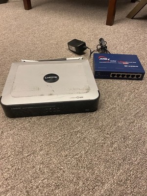 Linksys WAP2000 Wireless-G Access Point + NH1005 Network Hub Bundle   Tested & W