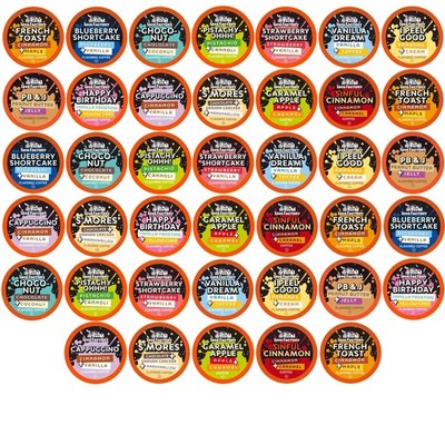 Flavored Coffee Pods, Assorted Sampler, Variety Pack, Compatible with K Cup B...