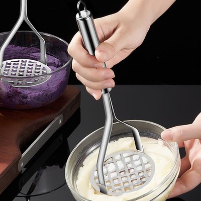 Stainless Steel Manual Potato Press Kitchen Tool Potato Masher Home Food Grater