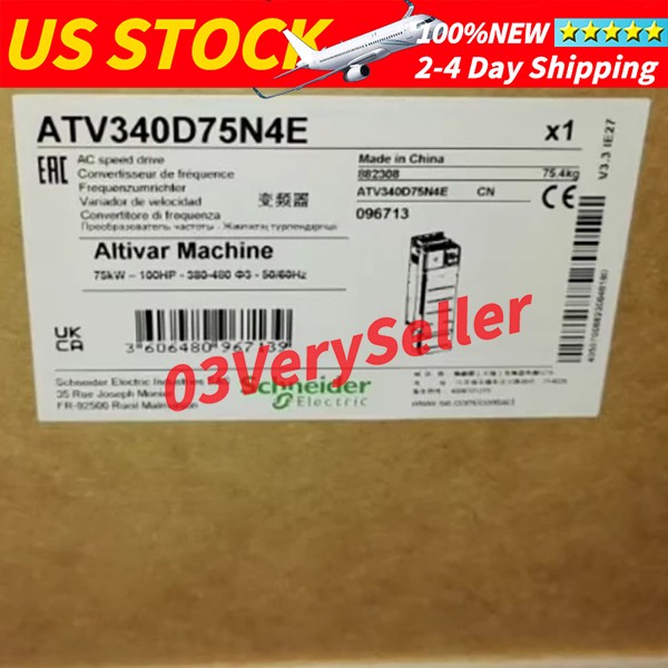 1 PC NEW Schneider ATV340D75N4E Ethernet Inverter 75kW 400V Free Shipping