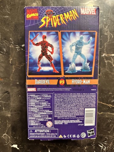 NUEVO EN CAJA Marvel Legends Animado Spider-Man VHS Daredevil Hydro-Man Paquete de 2 Sellado - Imagen 2 de 6