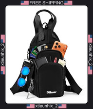 Water Bottle Carrier Bag with Phone Pocket for 32-40 oz Bottles, Black