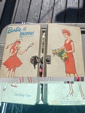 Vintage Barbie Skipper Carrying Case Clothes Shoes Accessories 1960s Mattel 439L