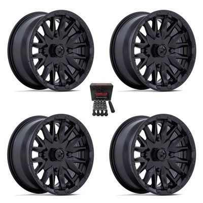 MSA M49 Creed 14'' Wheels/Rims Matte Black Kawasaki Brute Force IRS