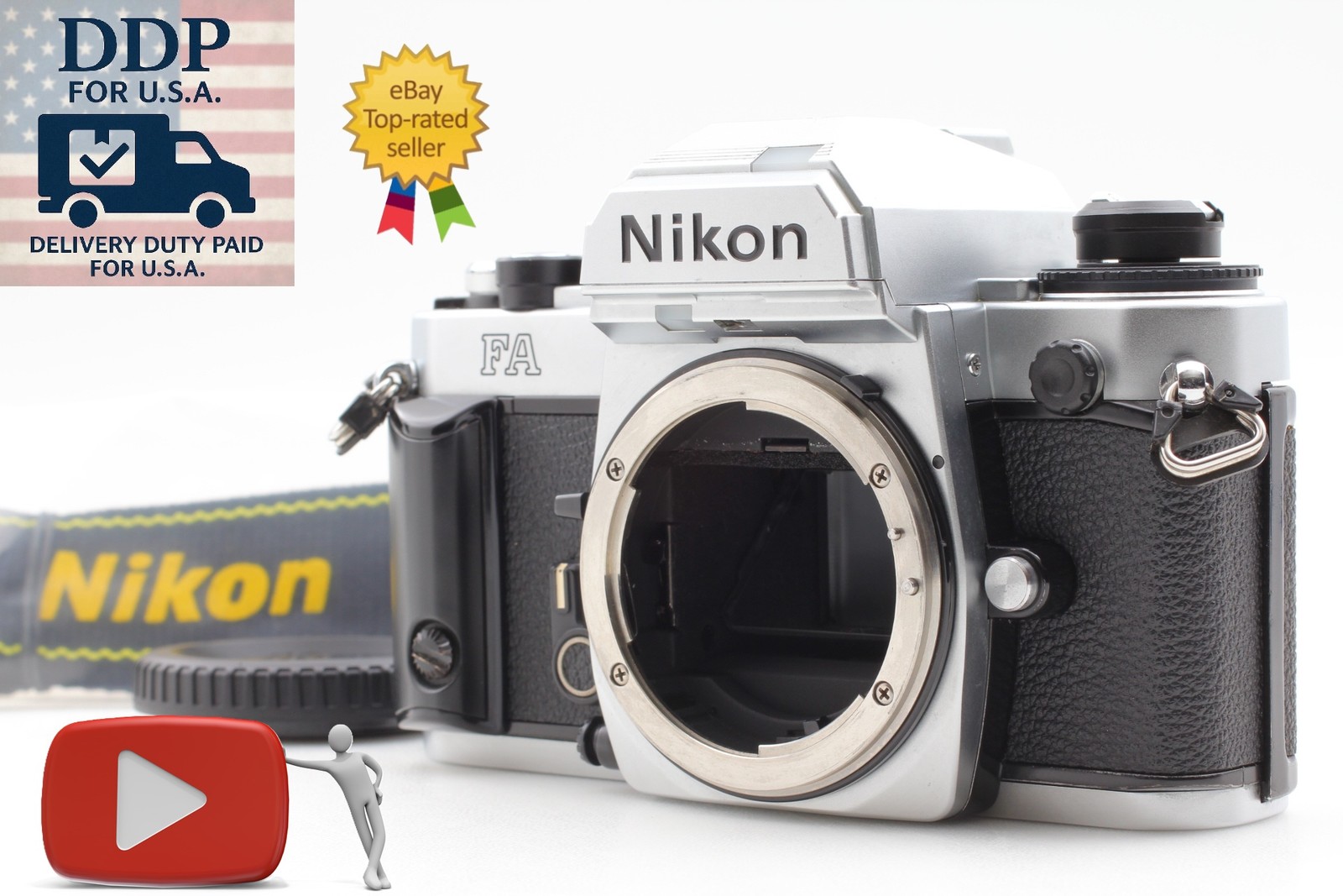 CLA'D S/N 508xxxx [Near MINT] Nikon FA Silver 35mm SLR Film Camera From JAPAN