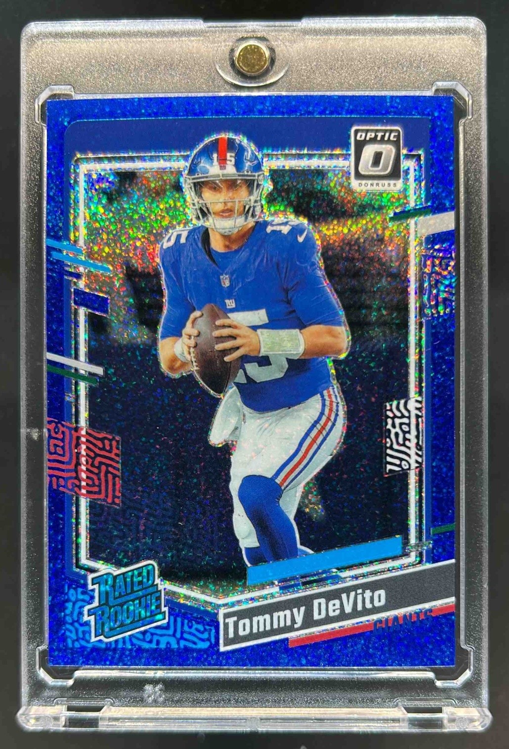 2023 Donruss Optic Tommy DeVito Blue Glitter Prizm Rated Rookie #280 Giants