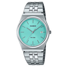 Casio Classic Stainless Steel Watch  MTPB145D21VT Turquoise Dial
