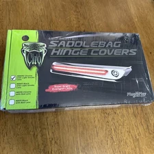 Ciro Chrome LED Saddlebag Hinge Latch Cover Smoke Lens Lights Harley 14-24