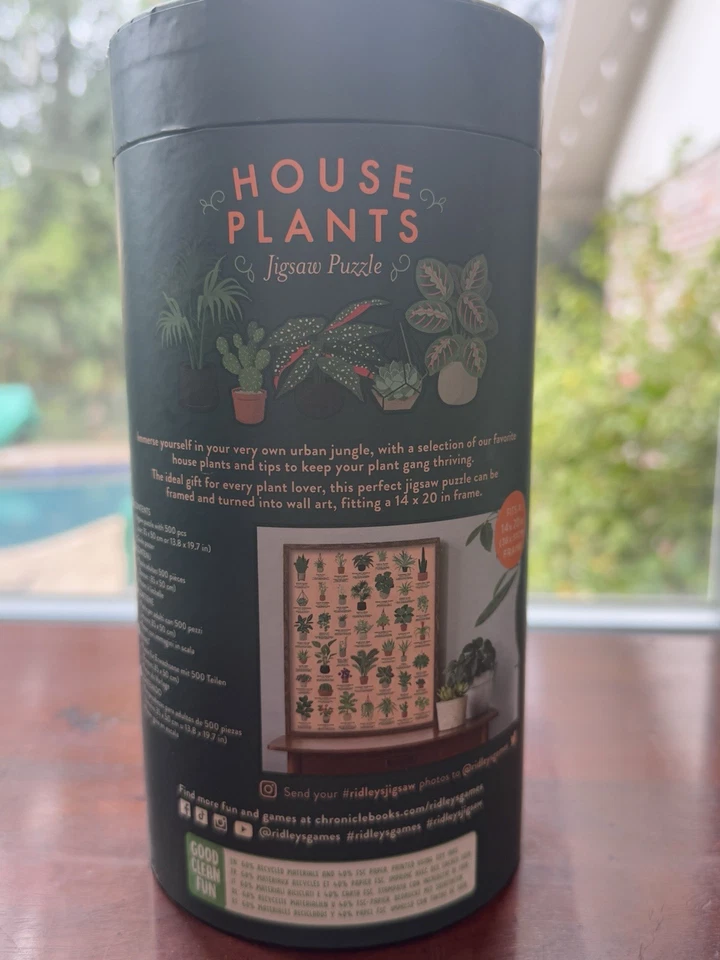 House Plants 1000 Piece Jigsaw Puzzle Ridley New - Image 3 of 4