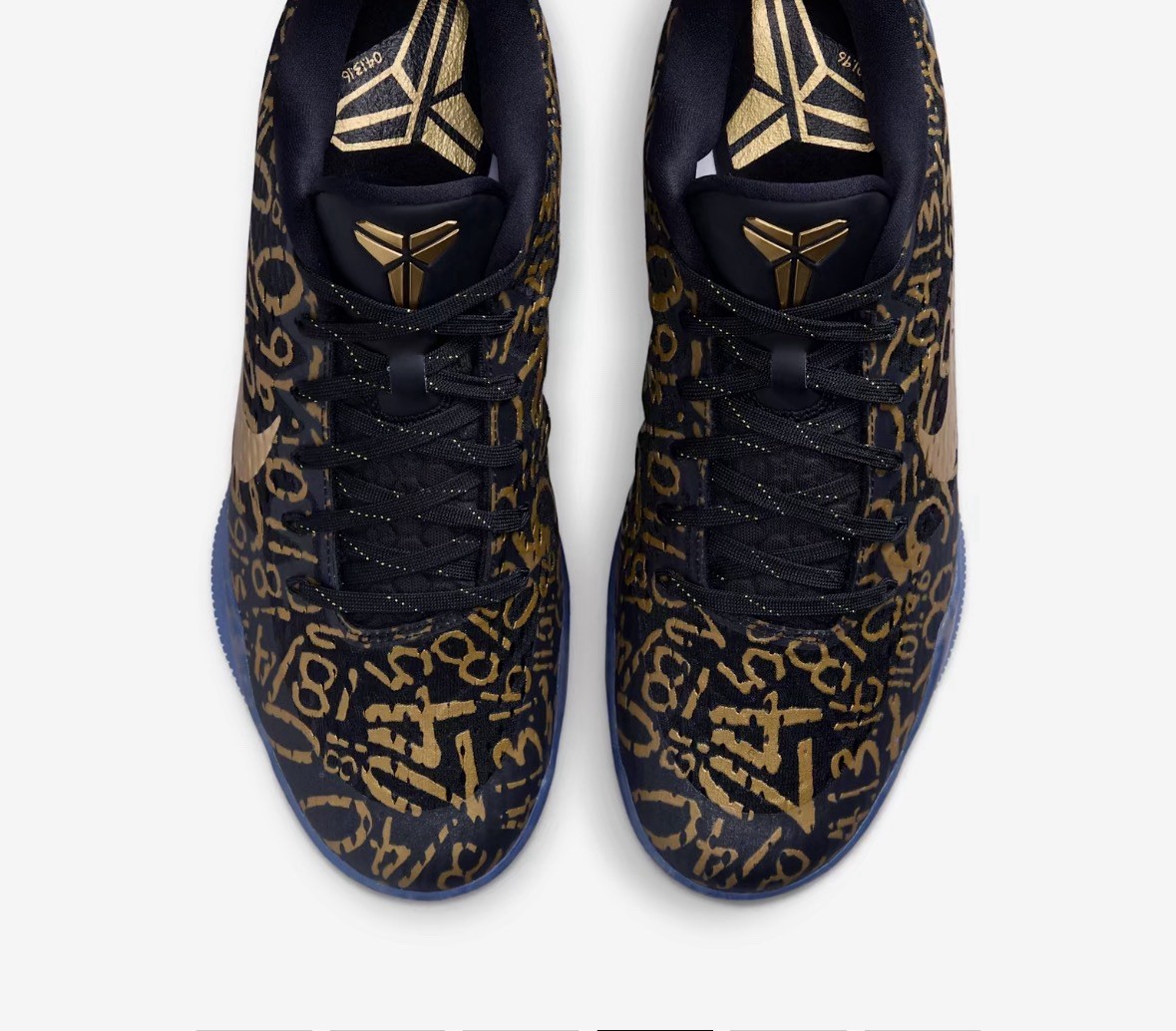 Nike Kobe シューズ 11 黒/黄 Nike Kobe XI EM Protro Black Gold Graphic Print Low Top Lace Up