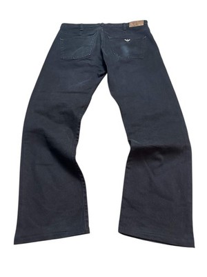 Armani Jeans W36 Bootcut Flared Vintage Y2K 2000s Denim Dark Wash Black Eagle Ho