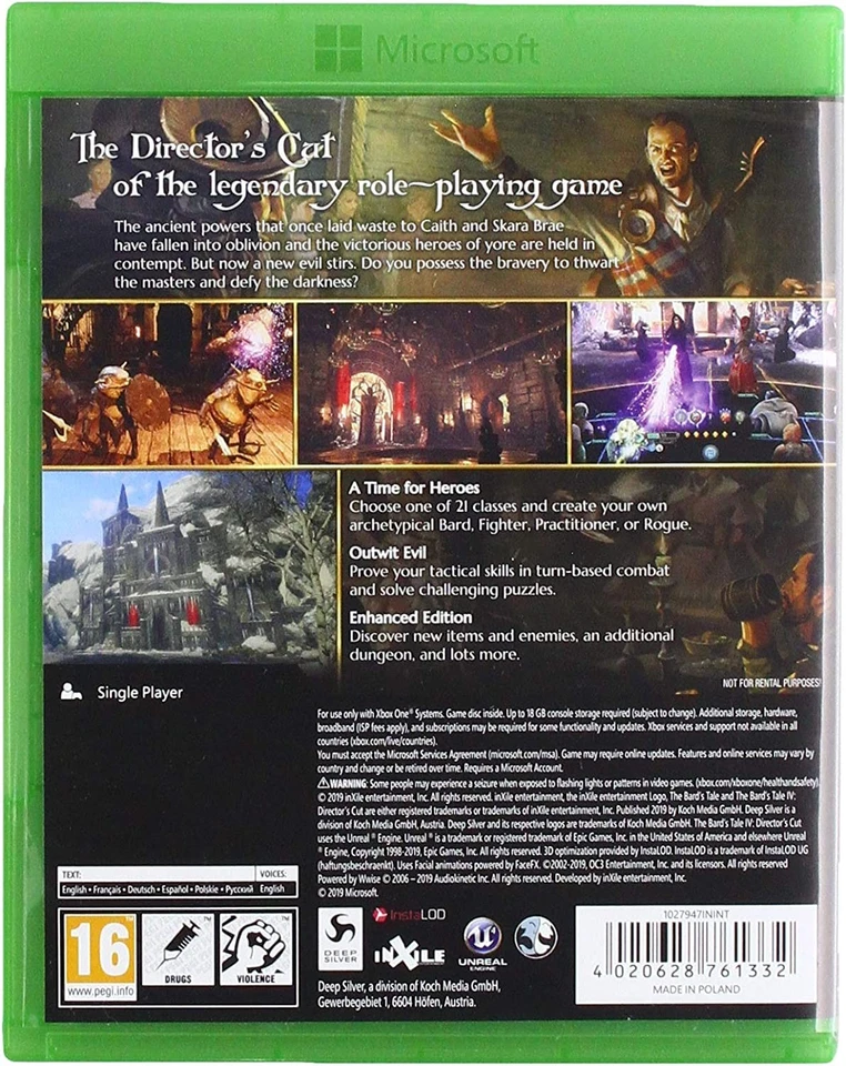 Deep Silver Xbox One The Bard's Tale IV Director's Cut - Da (Microsoft Xbox One) - Photo 3/3
