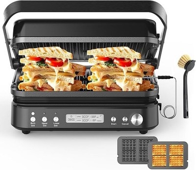 Electric Sandwich Maker CATTLEMAN 1600W Waffle Grill