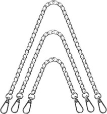 3 Pack 16",36",48" Silver Purse Chain Strap Bag Chains for Handbags