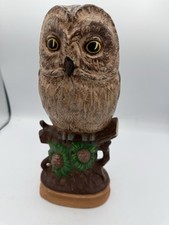 Vintage Hand-Painted Ceramic Owl Figurine   11  Tall Woodland D cor