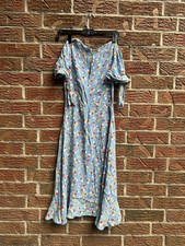 GUC Faithfull The Brand Jasmine Floral Print Emilia Midi Dress Size US 2