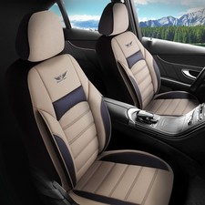 Autositzbezüge Schonbezüge für VW Polo (Beige-Schwarz) 462J43