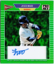 2026 Leaf Pro Set Metal Jesus Made (1/1) '89 Mini Auto Prismatic Green Refractor