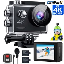 ✅CAMPARK Action Camera 4K Ultra HD 30FPS WiFi Sports/Underwater Camera 170° Cams