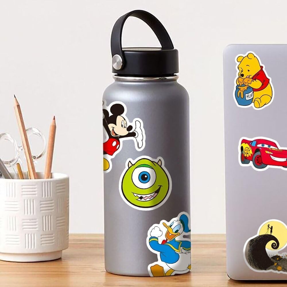 200Pcs Disney Princess Cartoon Vinyl Stickers Waterproof for Kids Teens Adults